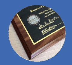 Graduation Diploma Plaque, custom engraved